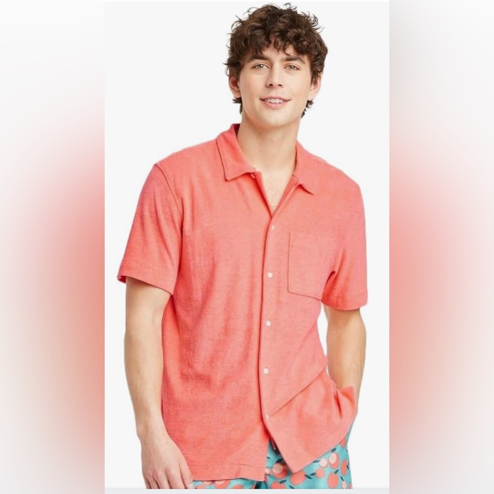 Goodfellow & Co Terry Button-Down Polo